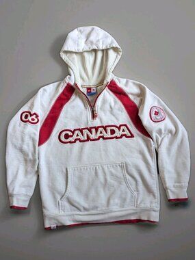 Hudson’s Bay Co Canada Olympic Team Hoodie 2006 HBC White Red Small HBC Shirt